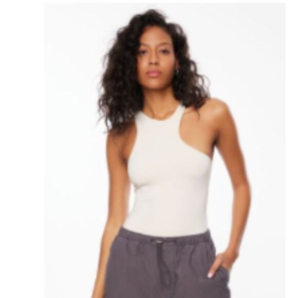 Two Dynamite Sculpt High Neck Asymmetric Bodysuits (Black & White) - Picture 2 of 2